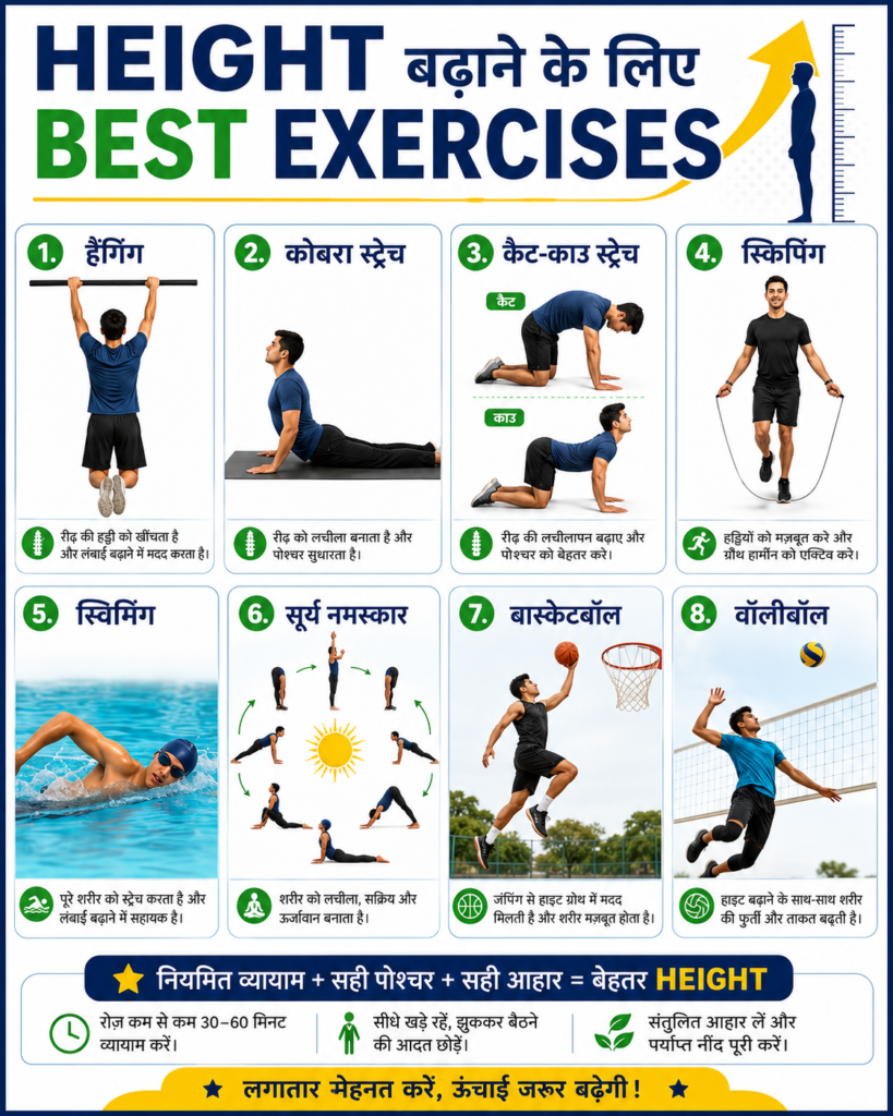 height badhane ke liye exercise