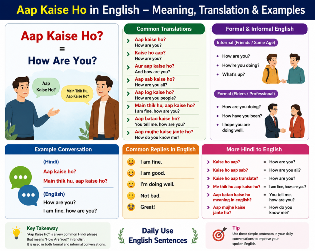 Aap Kaise ho in english ?
