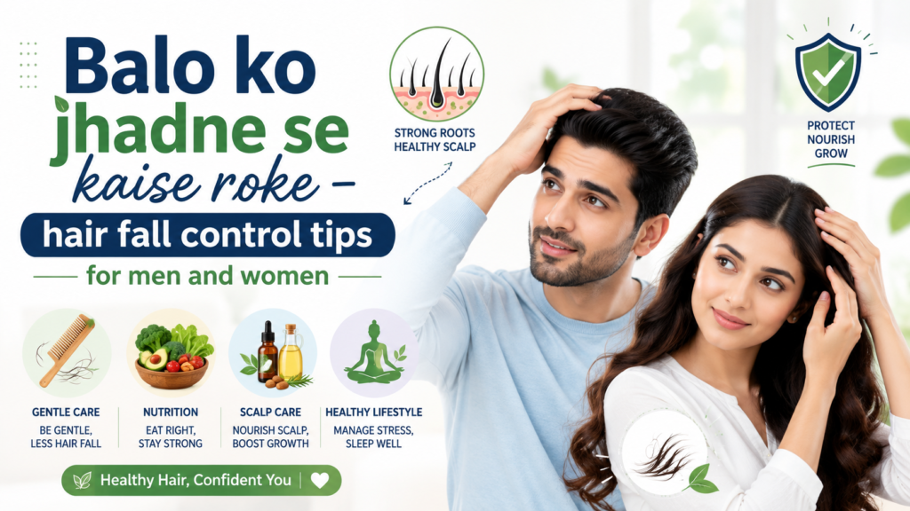 Balo ko jhadne se kaise roke – hair fall control tips for men and women
