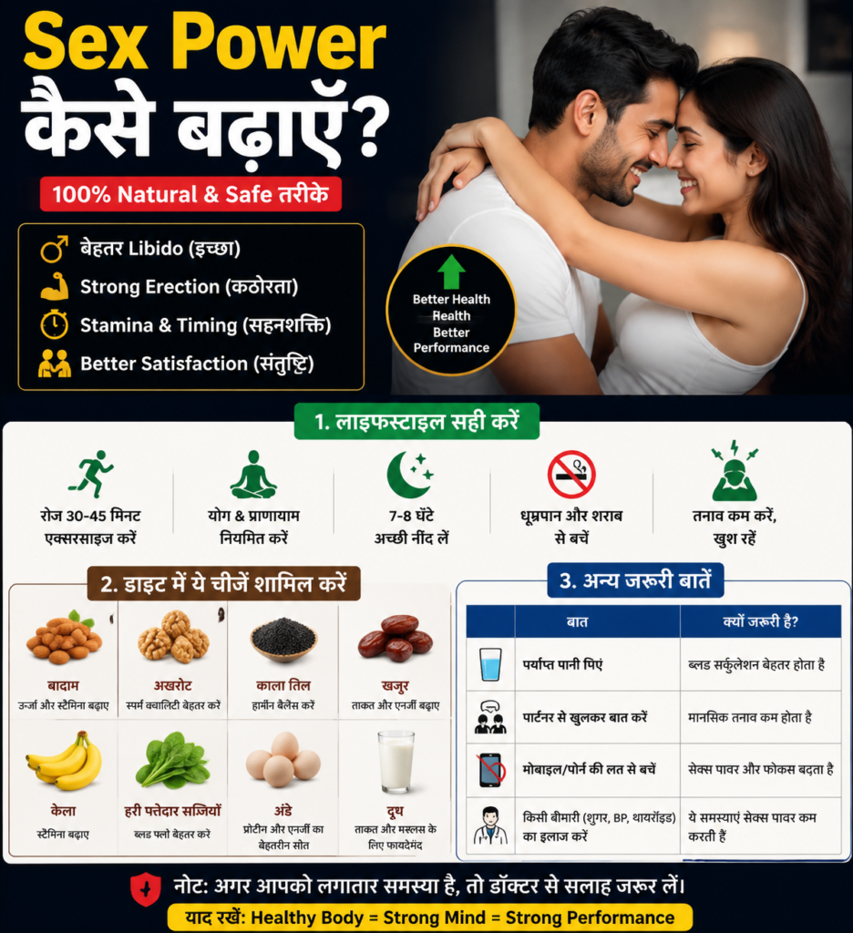 Sex power Kaise Badhaye